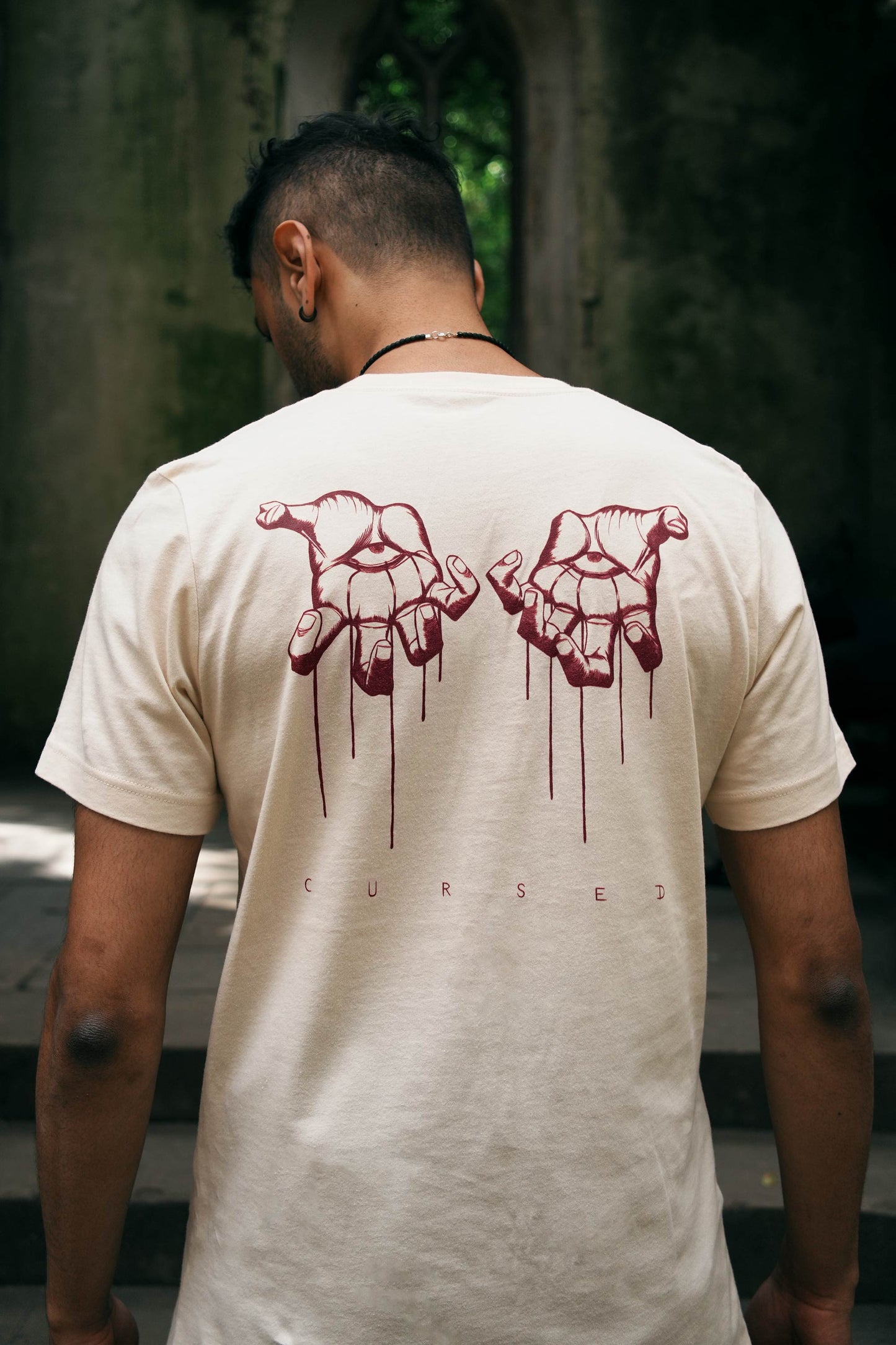 CURSED - Heather dust T-shirt